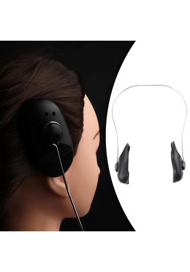 Suntek Kuaför Perma Için Yeniden Kullanılabilir Kulak Koruyucu Siyah