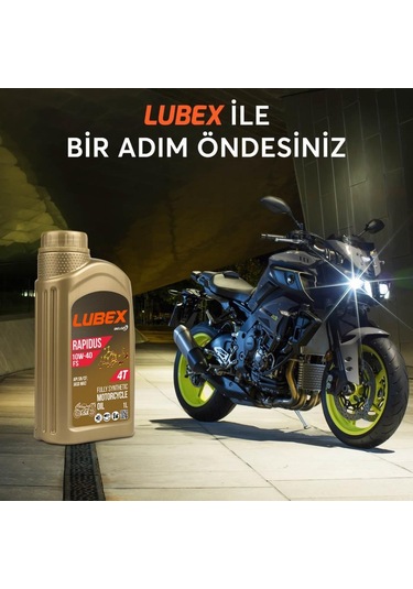 Lubex Rapidus Fs 10W-40 1 L 4 Zamanlı Motosiklet Yağı