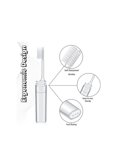 Sones Seyahat İş Taşınabilir Otel Şeffaf Saklama Diş Fırçası İçin Katlanabilir Diş Fırçası Seti, Paketleme: Opp Torba