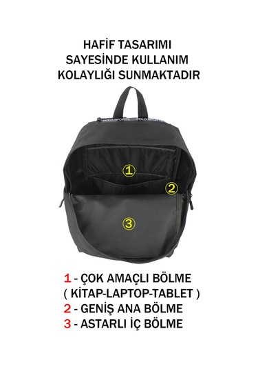 Pembe Okul Sırt Çantası Ortaokul Lise Geniş İç Hacim Su Geçirmez Kumaş Yandan Cepli Pembe