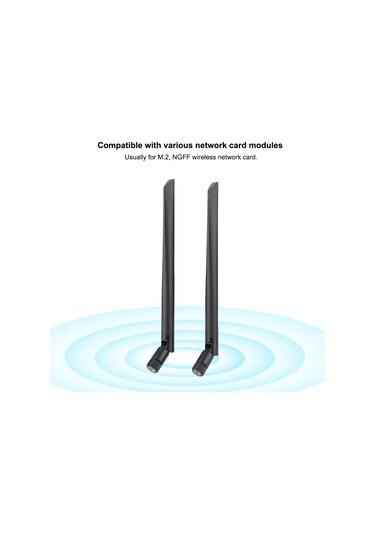 Lemestar 2 Adet M.2/ngff Ağ Kartı Kablosu + 2 Adet 6dbi Anten - Intel 9260ngw/7265ac Uyumlu, 2.4/5g Desteği, Masaüstü Bilgisayarlar İçin
