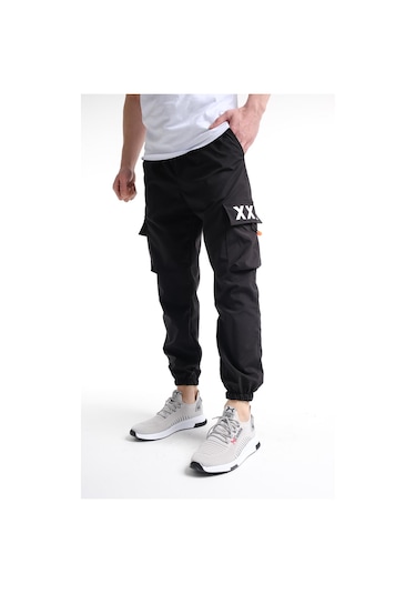 Oksit Destry Slim Fit Kort Paraşüt Kargo Cepli Erkek Eşofman Alt 001