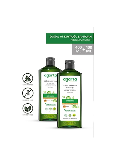 Agarta At Kuyruğu Özlü Şampuan 2 x 400 ML