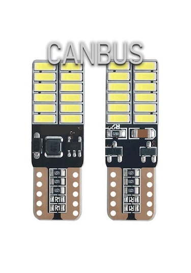 2 Adet T10 LED Park Plaka Tavan Ampulü 24 Ledli Beyaz Sadece 24 Volt Araçlar