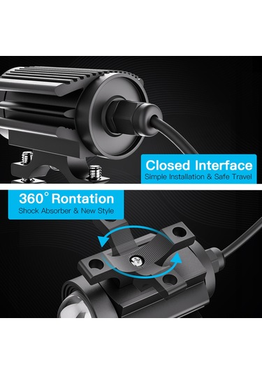 Padalink Motorcycle Led Feneri 60w 60000lm - Sarı Beyaz İki Renkli Işık, 600ft Projektör Mesafesi, 50000 Saat Ömür, Ip67 Su Geçirmez
