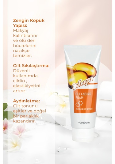 Verobene Cleansing Foam Collagen Yüz Temizleme Jeli Kore 150 ML