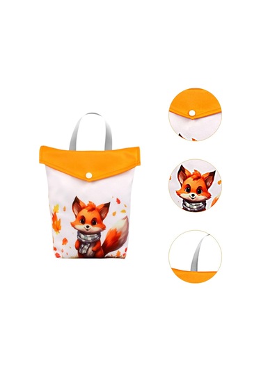 Dolıty Bebek Bezi Çantası Taşınabilir Seyahat Tilki-25x30cm 0 Numara Çok Renkli