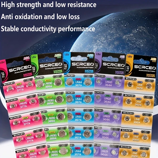 Lumaworld 10 Adet Ag7 Lr927 Düğme Pil Yüksek Kapasiteli Saat Elektronik