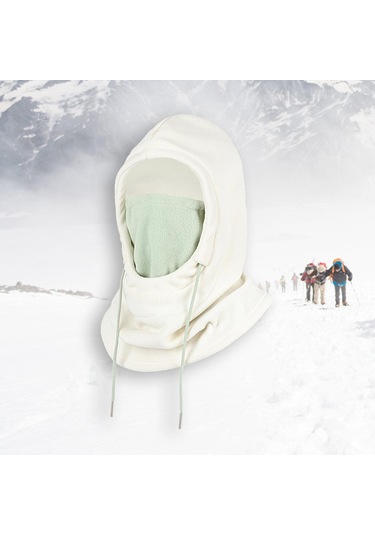 Suntek Balaclava Kayak Bandanası Snowboard Yürüyüşü Beyaz Beyaz