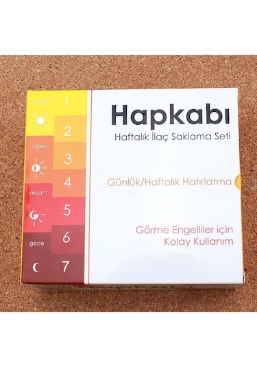 Hapix Haftalık Ilaç Kabı Hap Taşıma Kutusu Ilaç