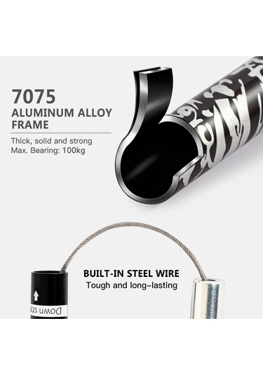 Leezsing Uzun Siyah 5 Bölümlü Alüminyum Trekking Çubuğu - Ultra Hafif, Katlanabilir, 110-130cm - Dağ Yürüyüşü, Tırmanma İçin Çok Renkli