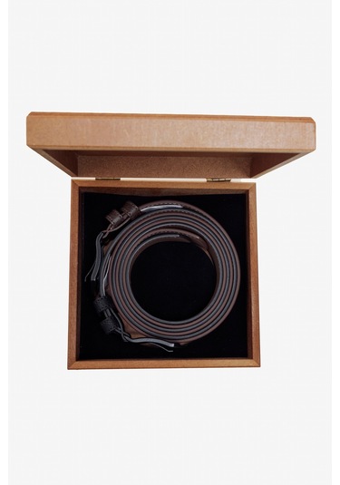 Erkek Sıyah Kahve Siyah-kahverengi 2'li Kot Kemeri Kutulu Set Sıyah Kahve