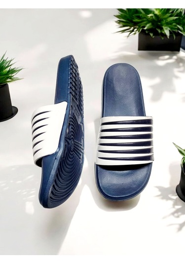 Rahat Kalıp Plaj,deniz,havuz,banyo Terliği Lacivert - Beyaz
