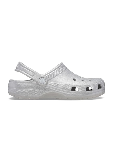 Crocs Classic Glitter Clog Unisex Gri Terlik Gri