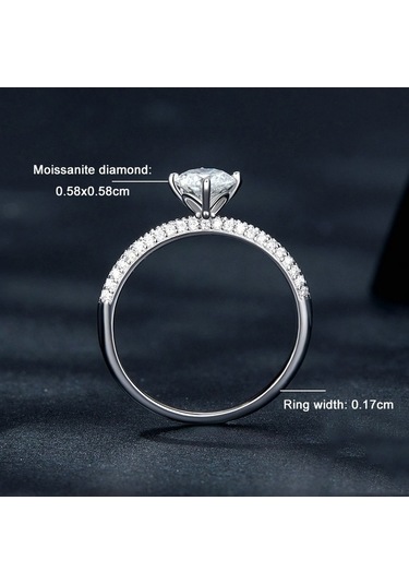 Fastbuy Altın Plated Msr008 S925 Ayırıcı Moissanite Zirkonya Beyaz Takı No.8 Çok Renkli Çok Renkli