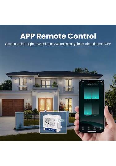 Avatto Tuya 4ch Zigbee Anahtar 4 Kanal Zigbee Röle 1 ADET