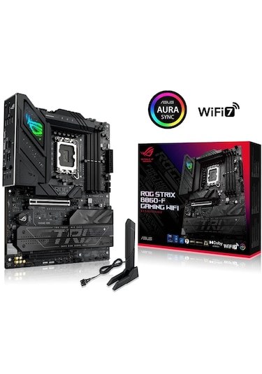 Asus ROG Strix B860-F Gaming WiFi 9066 MHz (OC) DDR5 Soket LGA1851 M.2 HDMI DP Thunderbolt ATX Anakart
