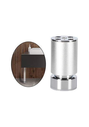 Suntek Magideal Kanepe Ayakları Sağlam Alüminyum Gümüş-6cm