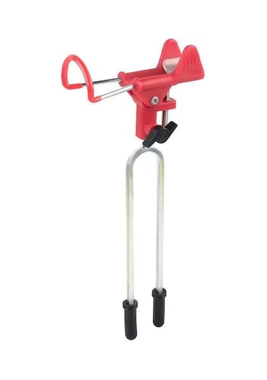 Xiyyadms Kırmızı El Ve Deniz İçin Çelik Çok Yönlü Ayar Özellikli, Kaymazsız Yastıklı, Toprak İçine Girebilir Olta Tutucu Kırmızı