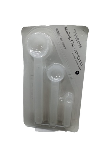 River World 3'lü Paket Ölçme Kaşıklı Poşet Klipsi Renkli