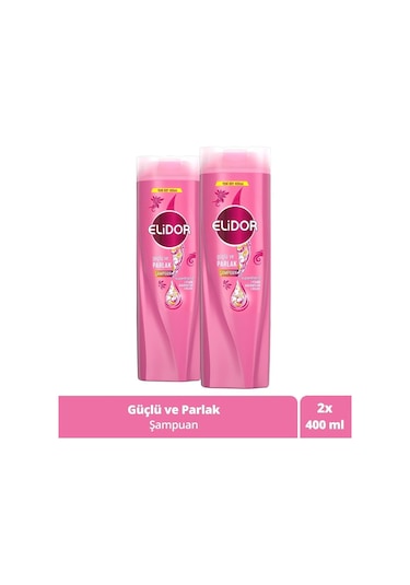 Elidor Superblend Güçlü ve Parlak Saç Bakım Şampuanı 2 x 400 ML﻿