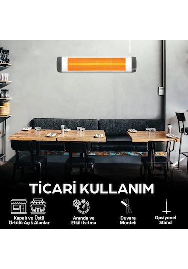 Ufo City CT-23 2300 W Duvar Tipi Infrared Isıtıcı
