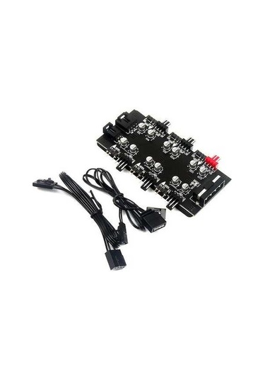 Ebitda Anakart Ide Fan Adaptörü 5v 3-pin Rgb Dönüştürücü, 6 Kanal, 12v 4-pin Hub, Pwm Destek, Rgb Fanlar İçin