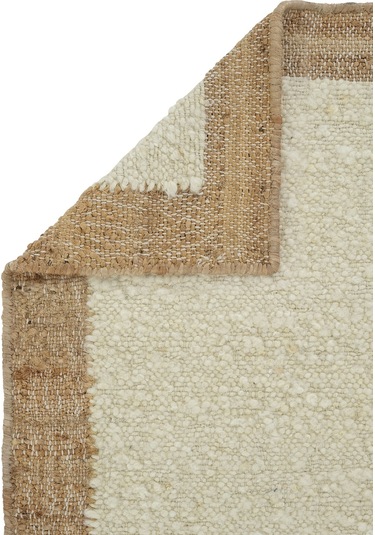 Cool Halı Wool 01 Natural Yün Halı Jüt Halı Yolluk El Dokuma Jüt Kilim Hasır Halı Bohem El Halısı Krem Halı Krem - Natural