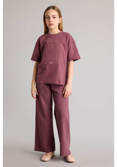 Defacto 2'li Bordo Kız Çocuk Alt-üst Takım H1126a8/br492 Bordo