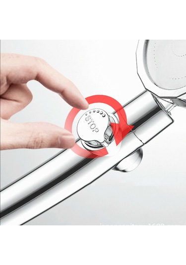 Qingmipy Yüksek Basınçlı El Tipi Duş Başlığı - Tek Tuşlu Açma/kapama, 360 Döner, Su Tasarruflu Mavi Diğer