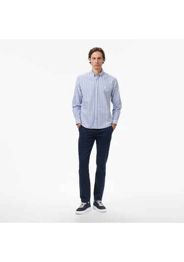 Nautica Classic Fit Erkek Çizgili Gömlek W57405t Lacivert