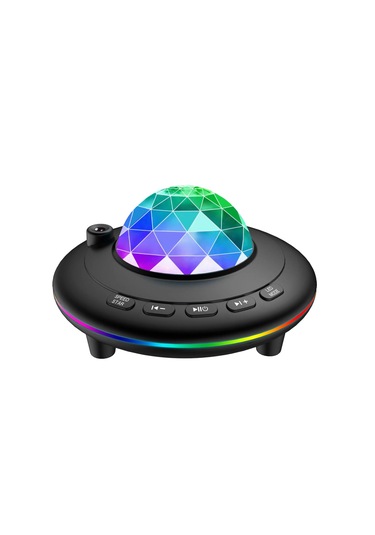 Kumandalı Bluetooth Hoparlör Galaxy Gökyüzü Projeksiyon Gece Lamb Gri