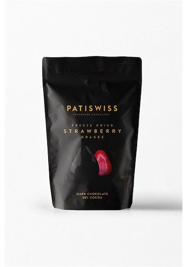 Patiswiss Bitter Çikolatalı Çilek Draje