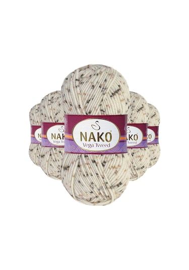 5 Adet Vega Tweed Premium Akrilik El Örgü İpi Yünü No: 35017 RYL-NWNKVT35017-5