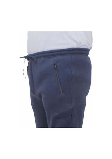 Starbattal Büyük Beden Fermuarlı Eşofman Altı 3Ip 11517 Indıgo-Indigo