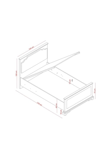 Meltem Kids Valentine Genç Odası Tek Kişilik Amortisörlü Karyola 120x200 Cm