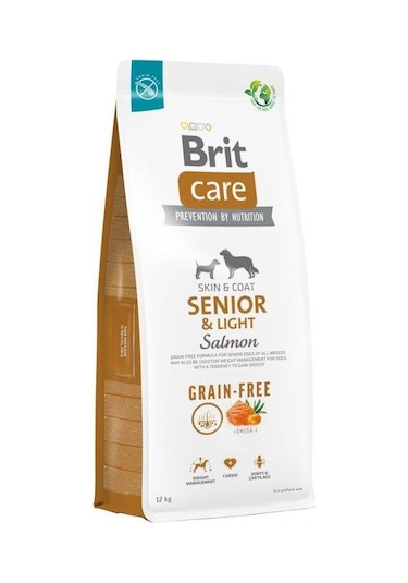 Brit Care Tahılsız Senior Light Somonlu Yetişkin Köpek Maması 12 KG