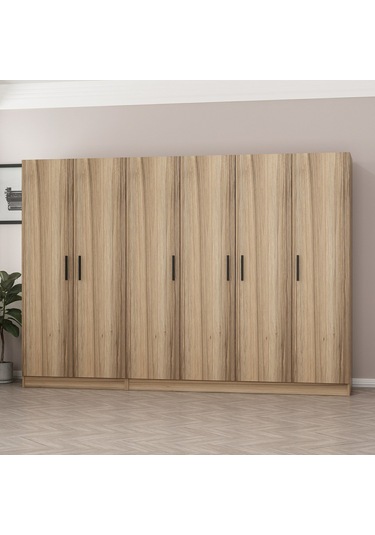 Minar Kale 6 Kapaklı 2 Ç Dolap Dore 210cm Ceviz