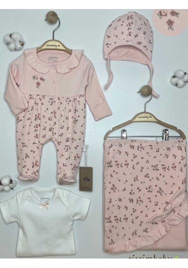 Flower Garden 4 Lü Set Pembe