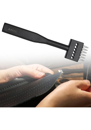 Suntek Deri Çatal Yumruk El Aleti Çelik Yuvarlak Delik 6-diş 6 Diş