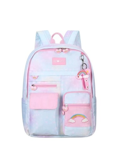 Çocuklar Schoolbag Kız Baskı Su Geçirmez Ilköğretim Okulu Sırt Çantası Öğrenci Sırt Çantası Xqgmxc Açık Mavi