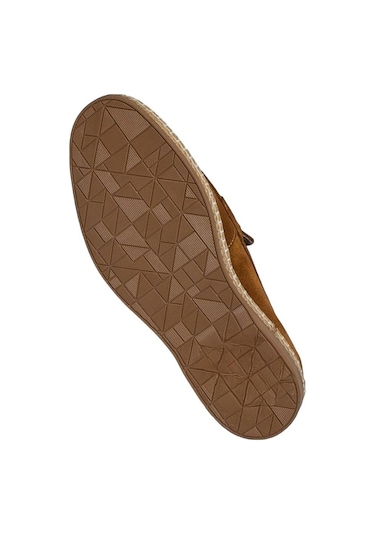 Erkek Hakiki Süet Deri Espadril Ayakkabı Taba-taba Taba