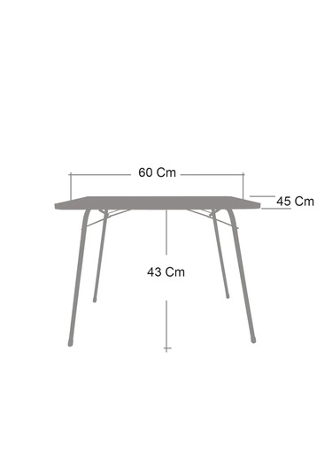 Eliosa Katlanır Masa 60x45 Cm Kamp Piknik Bahçe Masası Kamp Masas Beyaz