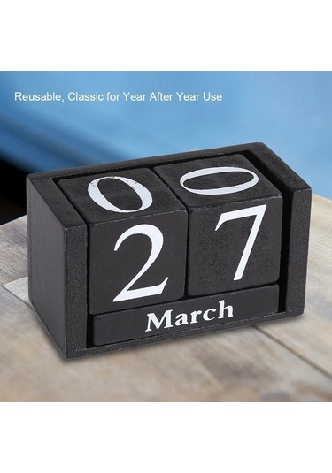 Sürekli Takvim Şık Şık Bloklar Masaüstü Takvimi Beyaz