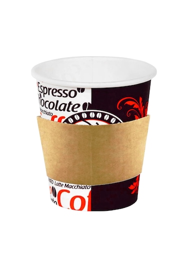8 Oz Tutamaçlı Karton Bardak Sleeve Kahve Bardağı 250 ml - 150'li