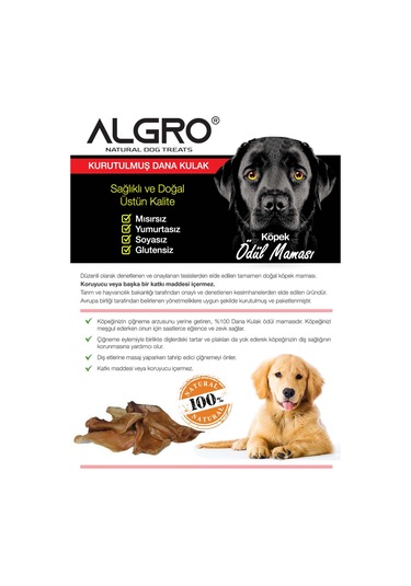 Algro Dana Kulak Çiğneme Ödül Maması 3 x 120 G