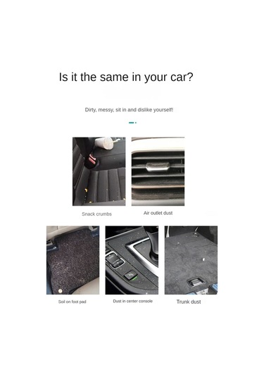 Crackedice Taşınabilir Mini Araba Elektrikli Süpürgesi Araba Toz Tutucu Siklon Emiş