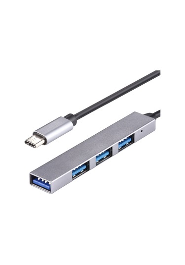 Sones T-818 4 X Usb 3.0 - Usb-c / Type-c Hub Adaptörü Gümüş Gri