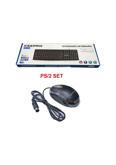 Ps2 Girişli Klavye Mouse Set Eski Yuvarlak Tip Ps2 Mouse Klavye Seti Optik