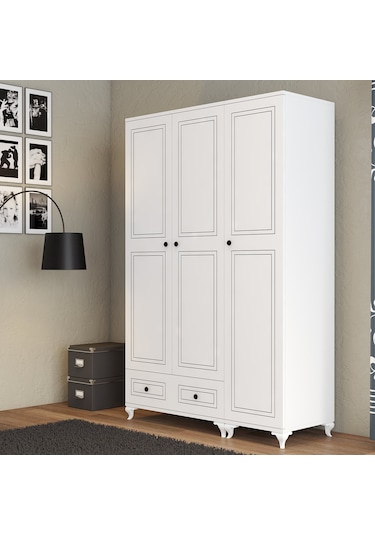 Moxen Mobilya DBC1 Çekmeceli 3 Kapılı Dolap